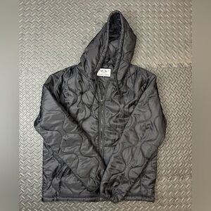 Wooby Hoodie Black Quilted Hooded Jacket
